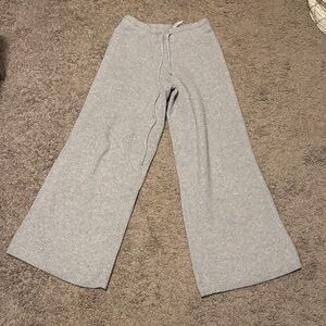 Aerie  Light Gray Sweater Wide-Leg Pants